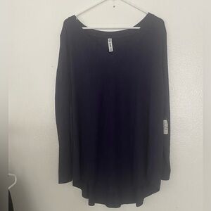 Stylish Women's Navy Long Sleeve Top